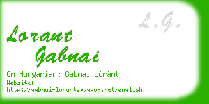 lorant gabnai business card