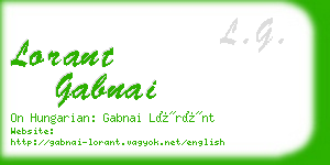lorant gabnai business card